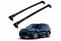 Ford Explorer 2019– Strešné priečniky na integrované pozdĺžne lyžiny OEM (2019-2023, 2 ks) fotografia 2