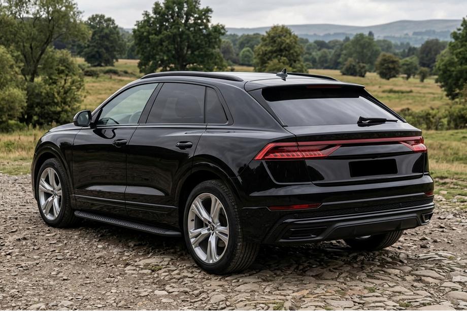 Audi Q8 2018– Bočné prahy Tayga Black (2 ks, hliník) Fotografia 1