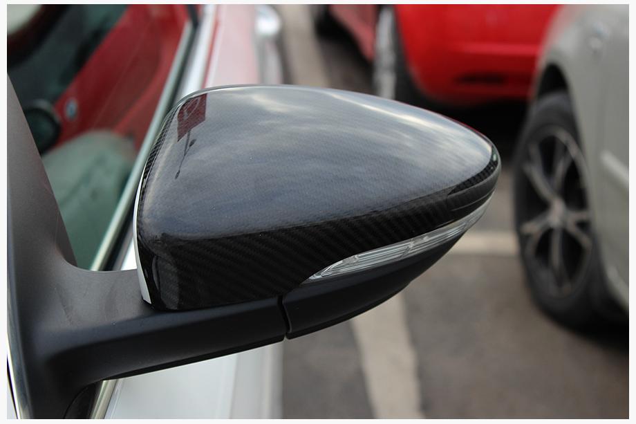 Volkswagen Jetta 2011–2018 Karbonové kryty zrkadiel (2 ks, pravý karbón) Fotografia 9