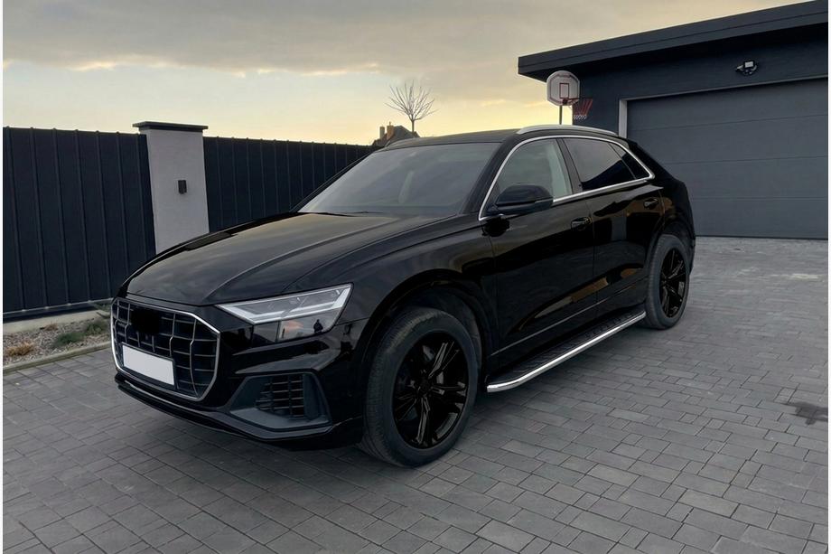 Audi Q8 2018– Bočné prahy Maydos V1 (2 ks, hliník ↗ nehrdzavejúca oceľ) Image