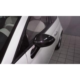 Karbonové kryty zrkadiel 2007-2015 (2 ks, pravý karbón) Fiat 500/500L 2013–2022 fotografia 4