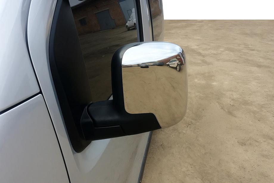 Peugeot Bipper 2008–2017 Horné kryty spätných zrkadiel (2 ks, nerez) Image