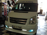 Ford Transit 2000–2014 Nadstavec predného nárazníka (2006-2014, DRL, s mriežkou) fotografia 4