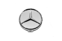 Mercedes-Benz Stredové krytky diskov 70/75 mm s krúžkom (1 ks, sivé) fotografia 1