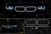 BMW 5. rad F10/F11 2010–2016 BMW obličkové mriežky M-look LED (čierny lesk) fotografia 6