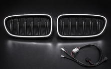 BMW 5. rad F10/F11 2010–2016 BMW obličkové mriežky M-look LED (čierny lesk) fotografia 5