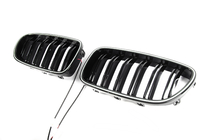 BMW 5. rad F10/F11 2010–2016 BMW obličkové mriežky M-look LED (čierny lesk) fotografia 3