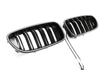 BMW 5. rad F10/F11 2010–2016 BMW obličkové mriežky M-look LED (čierny lesk) fotografia 4