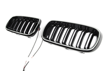 BMW X5 F15 2013–2018 BMW obličkové mriežky M-look LED (čierny lesk) fotografia 3