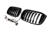 BMW X4 G02 2018– Ľadvinové mriežky 1 Bar LED (2018-2021, lesklá čierna) fotografia 7