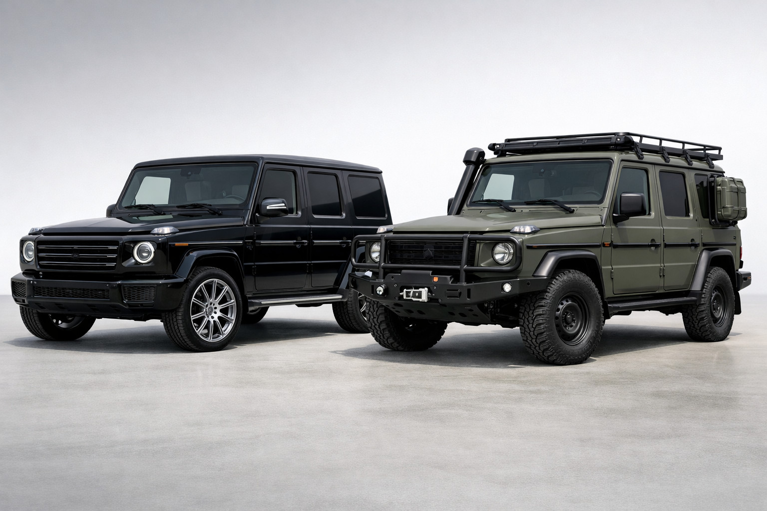 Mercedes G-Class W463A vs W464: rozdiel medzi civilným a profesionálnym G-Class