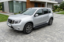 Nissan Terrano 2014– Bočné prahy Tayga Black (2 ks, hliník) fotografia 1