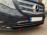 Mercedes Vito/V-trieda W447 2014– Kryty mriežky nárazníka (2 ks, nerez) Vito osobné (chróm) fotografia 2