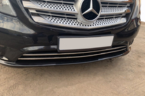 Mercedes Vito/V-trieda W447 2014– Kryty mriežky nárazníka (2 ks, nerez) Vito osobné (chróm) fotografia 7