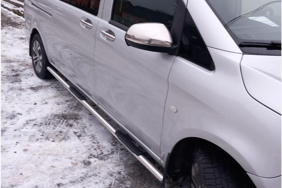 Mercedes Vito/V-trieda W447 2014– Kryty spätných zrkadiel – časť zrkadla (2 ks) OmsaLine - chrómovaný plast Fotografia 4