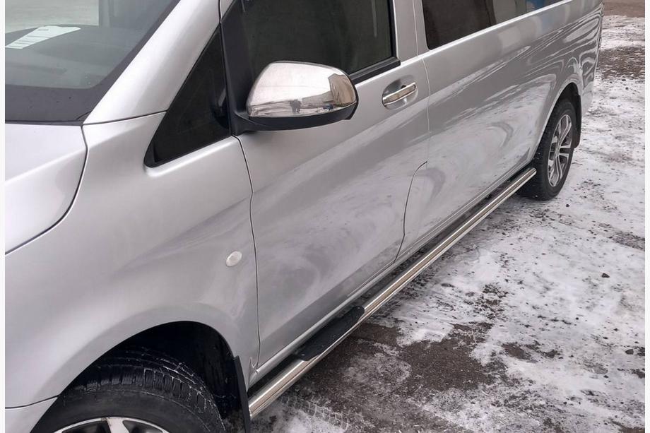 Mercedes Vito/V-trieda W447 2014– Kryty spätných zrkadiel – časť zrkadla (2 ks) OmsaLine - chrómovaný plast Fotografia 5