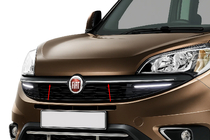 Fiat Doblo II 2010–2022 Nerezové lišty na masku chladiča (2015↗, 2 ks) fotografia 1