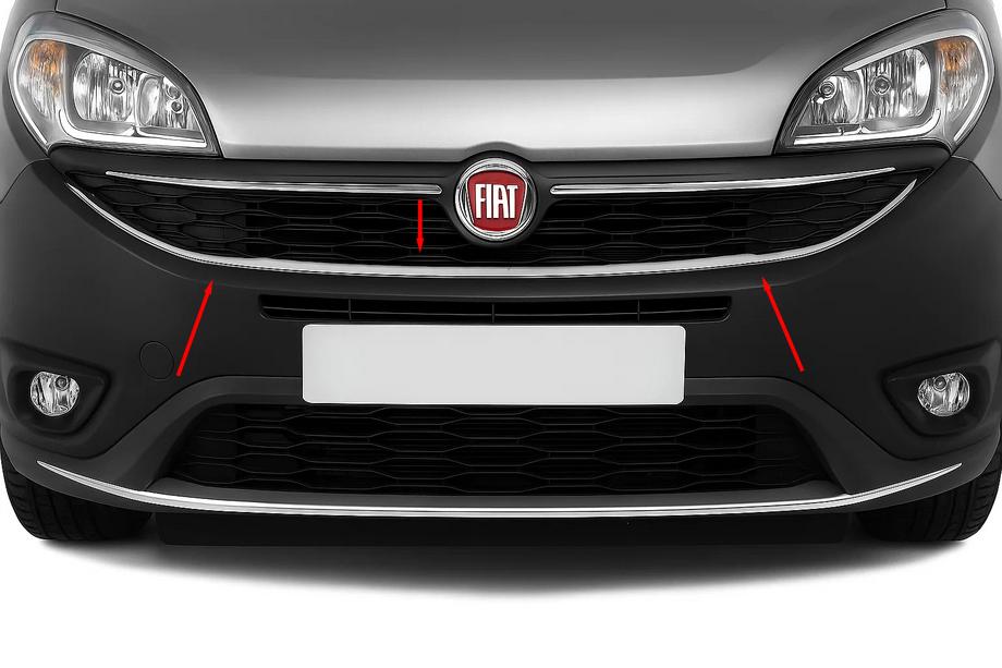Fiat Doblo II 2010–2022 Ozdobná lišta okolo spodnej mriežky (2015↗, nerez) Image