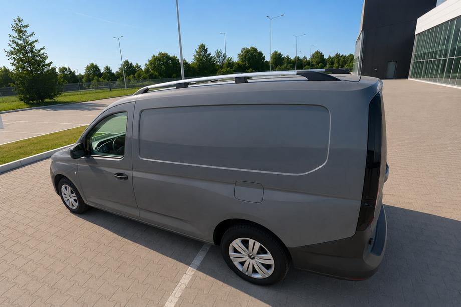 Volkswagen Caddy 2020– Chrómové strešné lyžiny (turecký dizajn) Maxi základňa, plastové pätky Fotografia 2