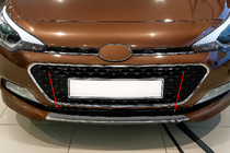 Hyundai I-20 2014–2020 Nerezová lišta na mriežku nárazníka 2014-2018 fotografia 1
