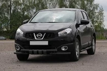 Nissan Qashqai 2010–2014 Predný ochranný rám ST009-15 Black (nerez) fotografia 1