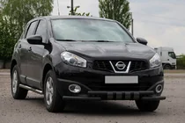 Nissan Qashqai 2010–2014 Predný ochranný rám ST009-15 Black (nerez) fotografia 3