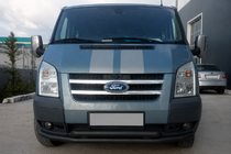 Ford Transit 2000–2014 Predný ochranný rám ST014 Black (2006-2014, nerez) fotografia 1