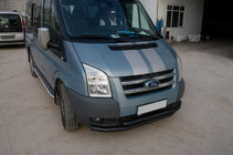 Ford Transit 2000–2014 Predný ochranný rám ST014 Black (2006-2014, nerez) fotografia 3