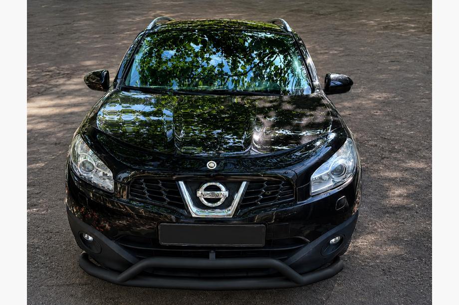 Nissan Qashqai 2010–2014 Predný ochranný rám Black (nerez) Image