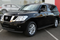 Nissan Pathfinder R51 2005–2014 Dvojitý predný ochranný rám Black (nerez) fotografia 1