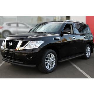 Dvojitý predný ochranný rám Black (nerez) Nissan Pathfinder R51 2005–2014