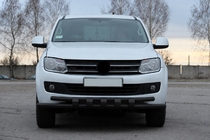 Volkswagen Amarok 2010–2022 Predný ochranný rám F3-08.7 Black (nerez) fotografia 3