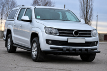 Volkswagen Amarok 2010–2022 Predný ochranný rám F3-08.7 Black (nerez) fotografia 4