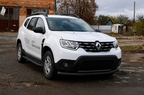 Renault Duster 2018–2024 Predný ochranný rám F3-10 Black (nerez) fotografia 3