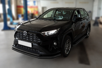 Toyota Rav 4 2019–2025 Predný ochranný rám F3-10 Black (nerez) fotografia 2