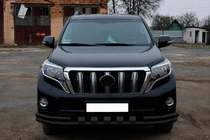 Toyota Land Cruiser Prado 150 2009–2023 Predný ochranný rám F3-31 Black (nerez) fotografia 2