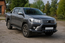 Toyota Hilux 2015– Predný ochranný rám F3-34 Black (nerez) fotografia 2