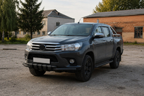 Toyota Hilux 2015– Predný ochranný rám F3-34 Black (nerez) fotografia 3