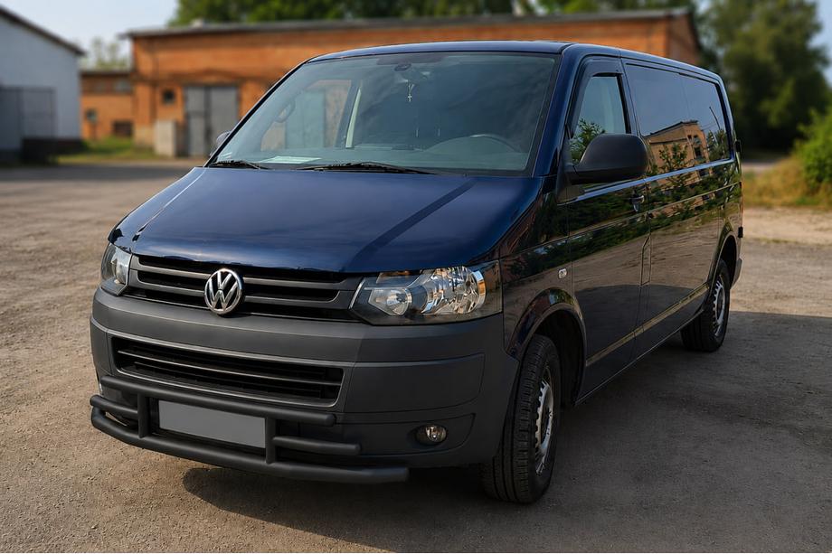 Volkswagen T5 2010–2015 Predný ochranný rám F3-42 Black (nerez) Fotografia 2
