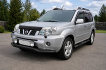 Nissan X-trail T30 2002–2007 Predný ochranný rám ST007 Black (nerez) fotografia 1