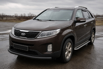 Kia Sorento II XM 2009–2014 Predný ochranný rám ST008 Black (2013-2015, nerez) fotografia 1
