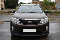 Kia Sorento II XM 2009–2014 Predný ochranný rám ST008 Black (2013-2015, nerez) fotografia 2