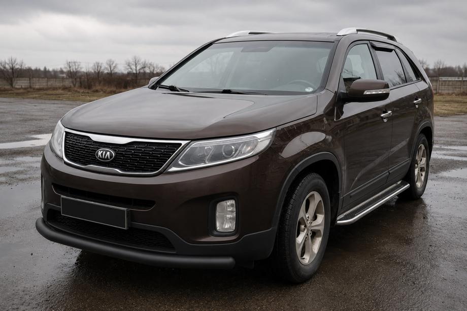 Kia Sorento II XM 2009–2014 Predný ochranný rám ST008 Black (2013-2015, nerez) Image