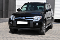 Mitsubishi Pajero Wagon III 1999–2006 Predný ochranný rám ST008 Black (nerez) fotografia 1