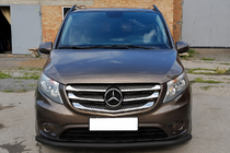 Mercedes Vito/V-trieda W447 2014– Predný ochranný rám ST008 Black (nerez) fotografia 1