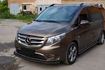 Mercedes Vito/V-trieda W447 2014– Predný ochranný rám ST008 Black (nerez) fotografia 2