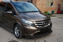 Mercedes Vito/V-trieda W447 2014– Predný ochranný rám ST008 Black (nerez) fotografia 3