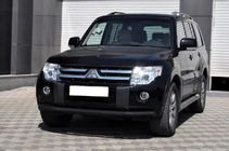 Mitsubishi Pajero Wagon IV 2006–2021 Predný ochranný rám ST008 Black (nerez) fotografia 2