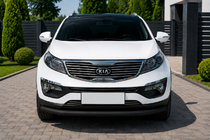 Kia Sportage 2010–2015 Predný ochranný rám ST008 Black (nerezová oceľ) fotografia 1