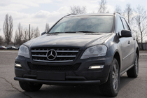 Mercedes ML W164 2005–2011 Predný ochranný rám ST008 Black (nerezová oceľ) fotografia 3